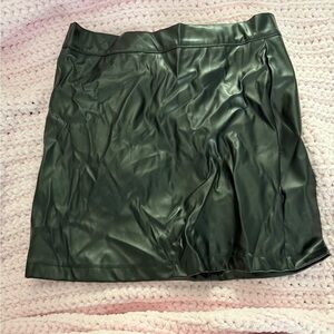Boohoo Dark Green Mini Skirt